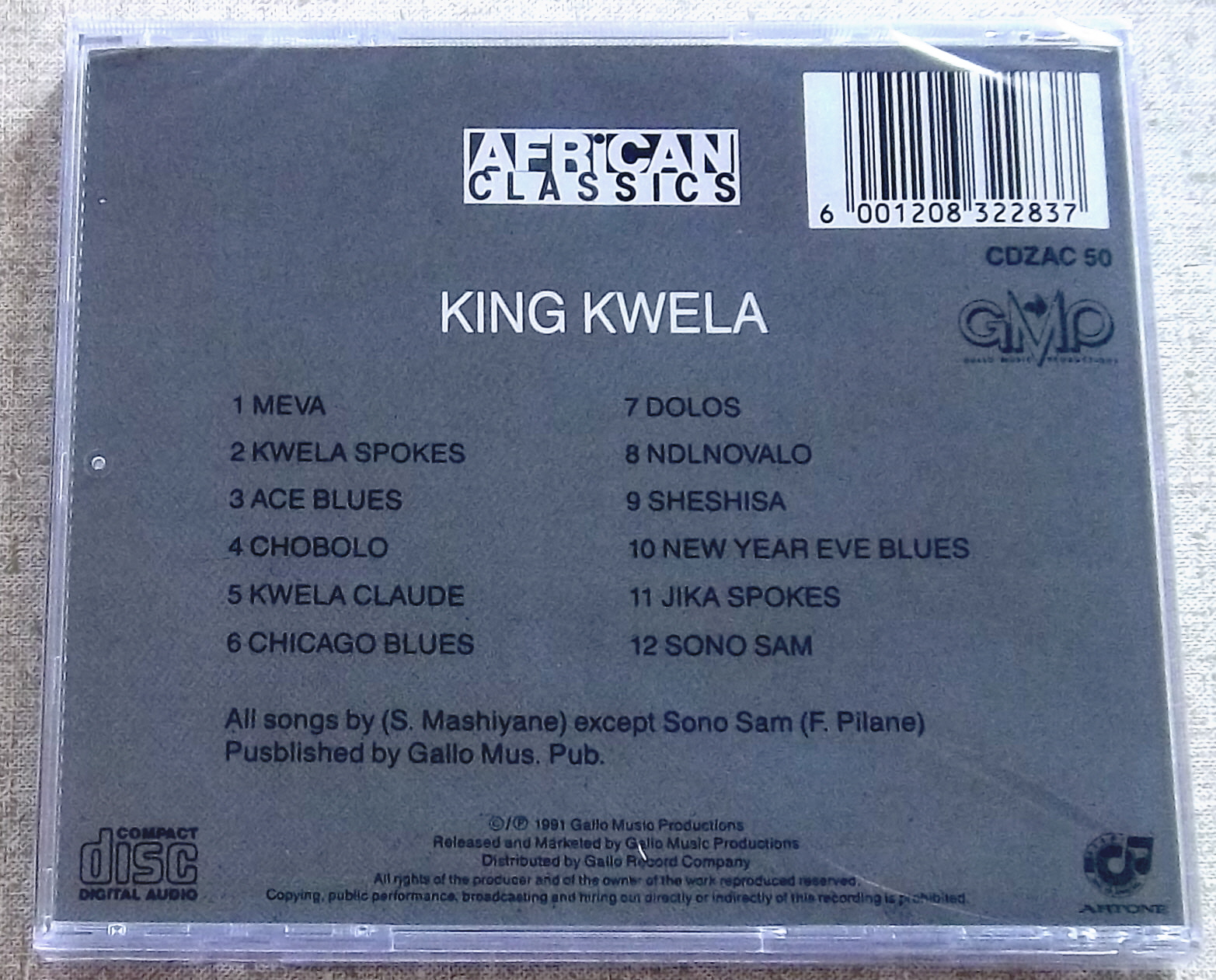 SPOKES MASHIYANE King Kwela SOUTH AFRICA Cat CDZAC 50 Subterania