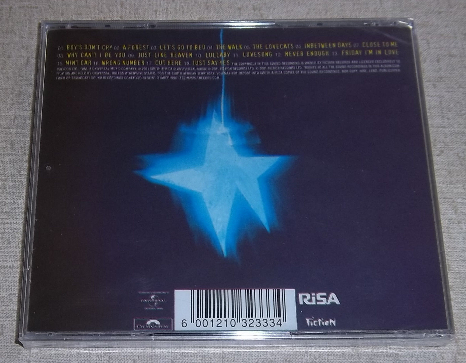 THE CURE Greatest Hits SOUTH AFRICA Cat# STARCD 6687 - Image 2