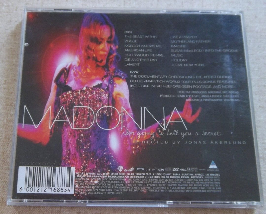 Madonna I M Gonna Tell You A Secret Cd Dvd South Africa Pal Cat Wbcd 2120 Subterania madonna i m gonna tell you a secret cd dvd south africa pal cat wbcd 2120