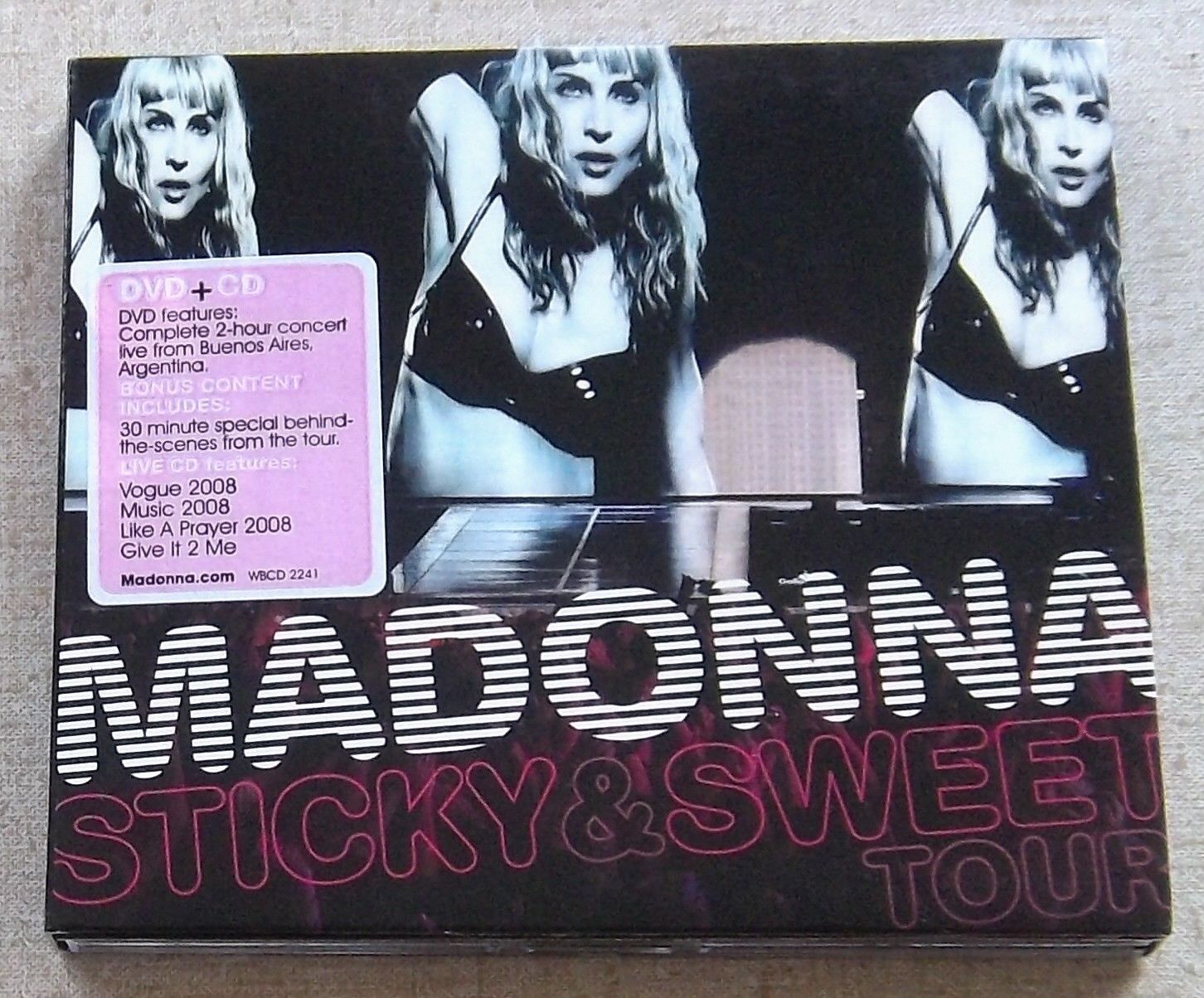MADONNA Sticky & Sweet CD/DVD South African Pressing Cat# WBCD 2241