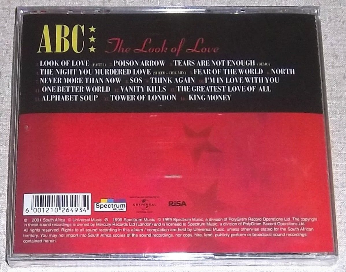 Look Abc ABC The Look of Love : The Very Best of ABC SOUTH AFRICA Cat# BUDCD ...