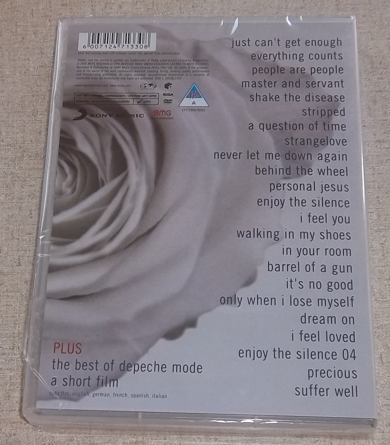 DEPECHE MODE The Best Of DVD SOUTH AFRICA Cat# DVCOL7500 - Image 2