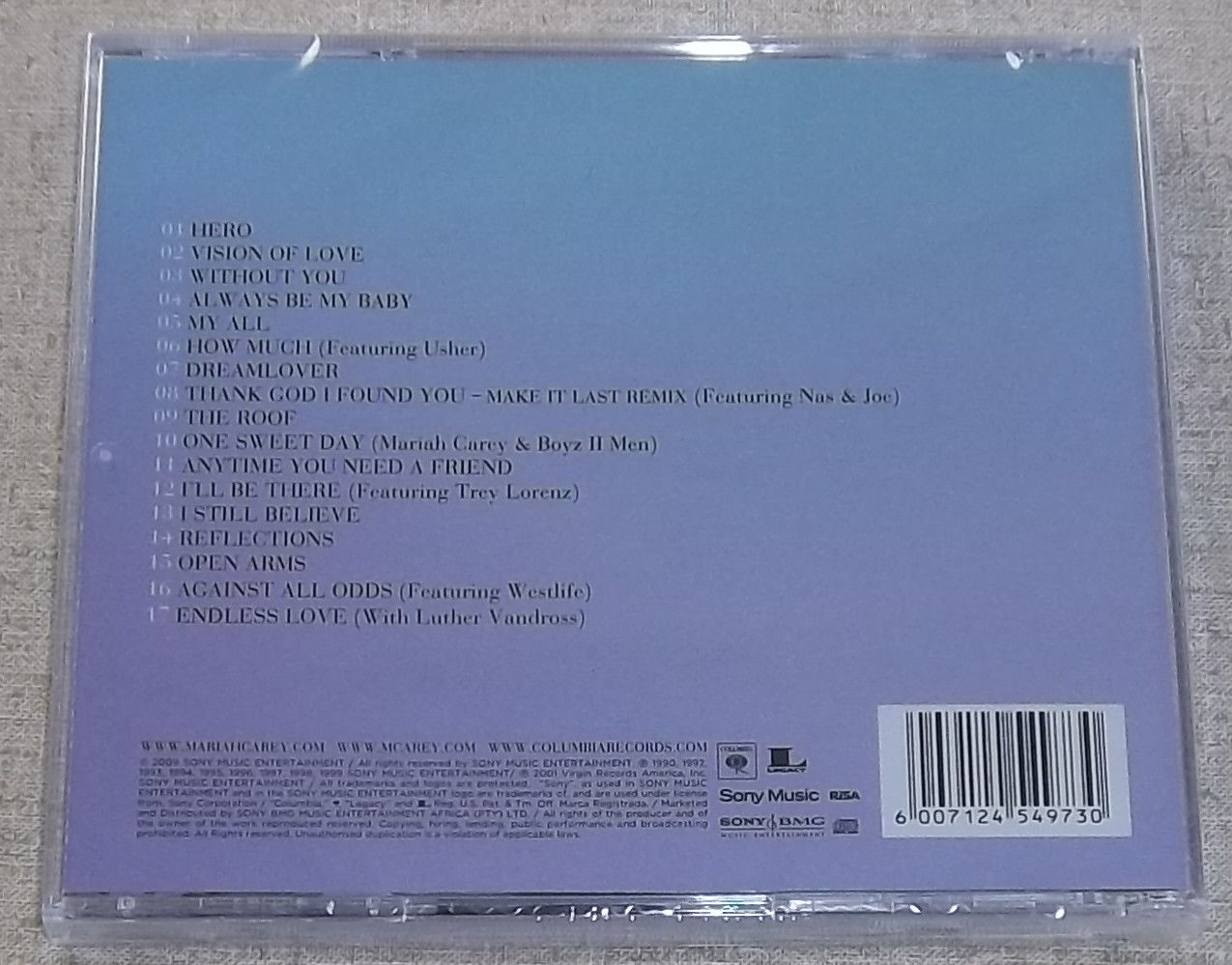 MARIAH CAREY The Ballads SOUTH AFRICA Cat# CDCOL7190 | Subterania