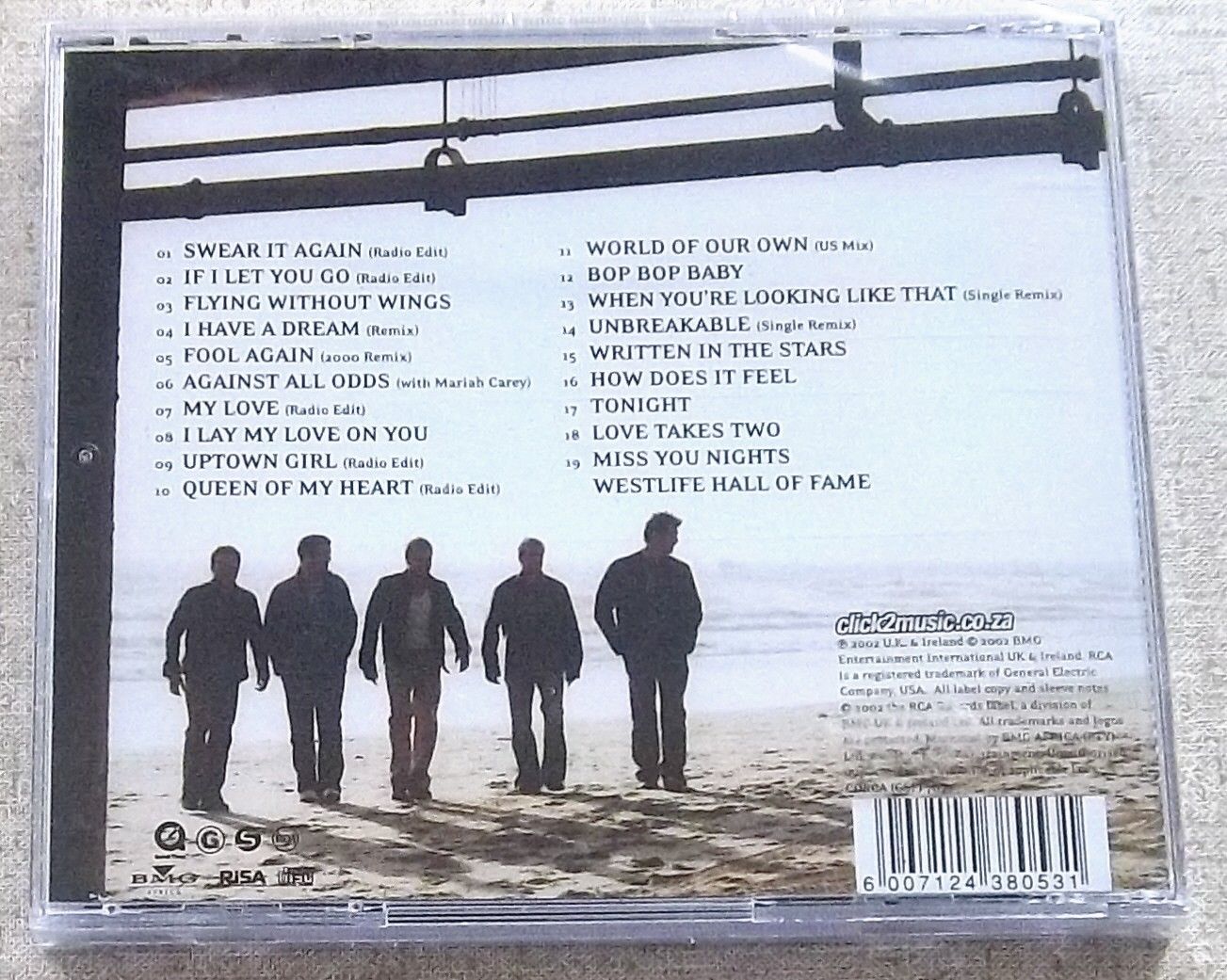 WESTLIFE Unbreakable Vol.1 The Greatest Hits SOUTH AFRICA Cat# CRCA 7077 - Image 2