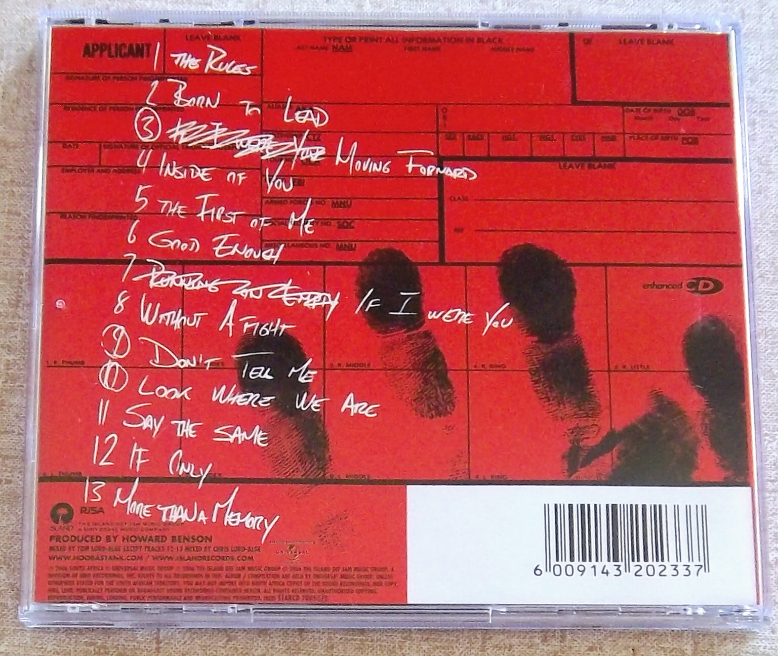 HOOBASTANK Every Man for Himself SOUTH AFRICA Cat# STARCD 7005 - Image 2