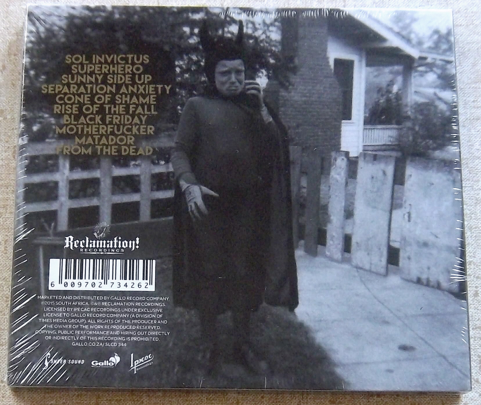 FAITH NO MORE Sol Invictus Digipack Missprint CD SOUTH AFRICA Cat# SLCD 344 - Image 3