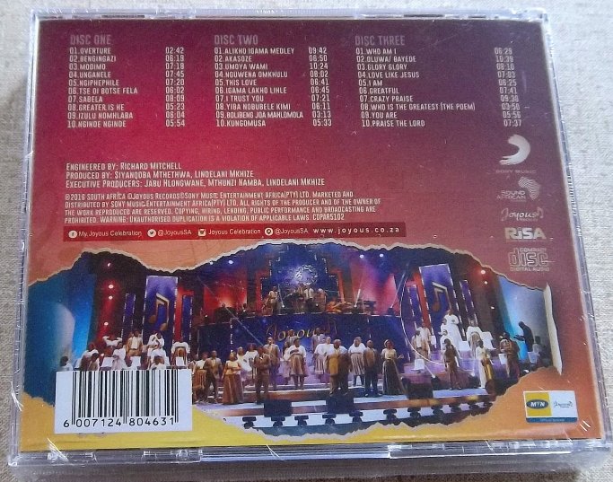 JOYOUS CELEBRATION 20 Moses Mabhida Stadium CD SOUTH AFRICA Cat# CDPAR6012 - Image 4