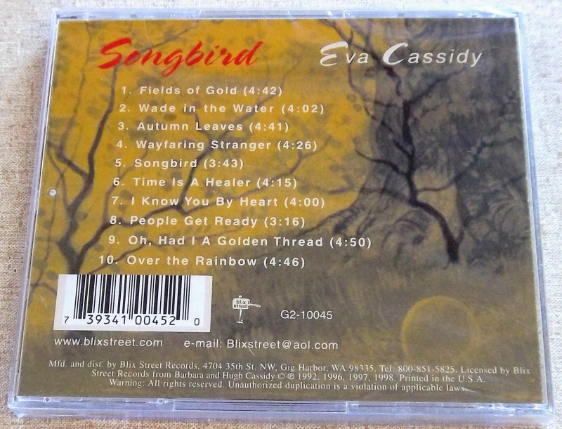 EVA CASSIDY Songbird USA Cat# G2-10045 - Image 3