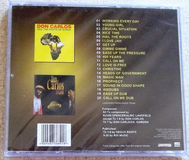 DON CARLOS Golden Hits Collection Hail the Roots of Africa / Ease Up SOUTH AFRICA - Image 3