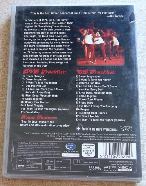IKE & TINA TURNER The Legends Live In '71 CD+DVD EUROPE Cat