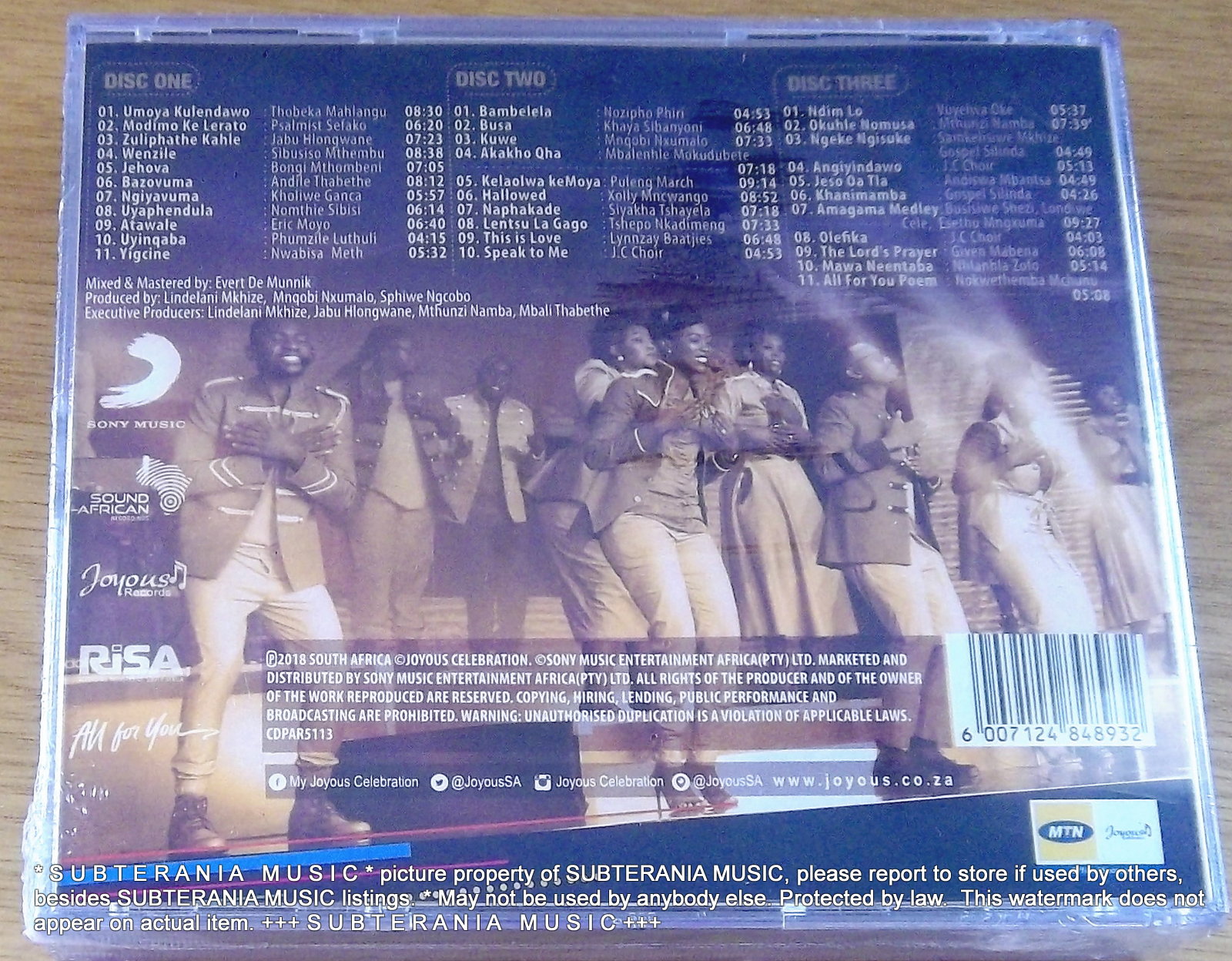 JOYOUS CELEBRATION 22 All For You SOUTH AFRICA Cat# CDPAR5113 - Image 2