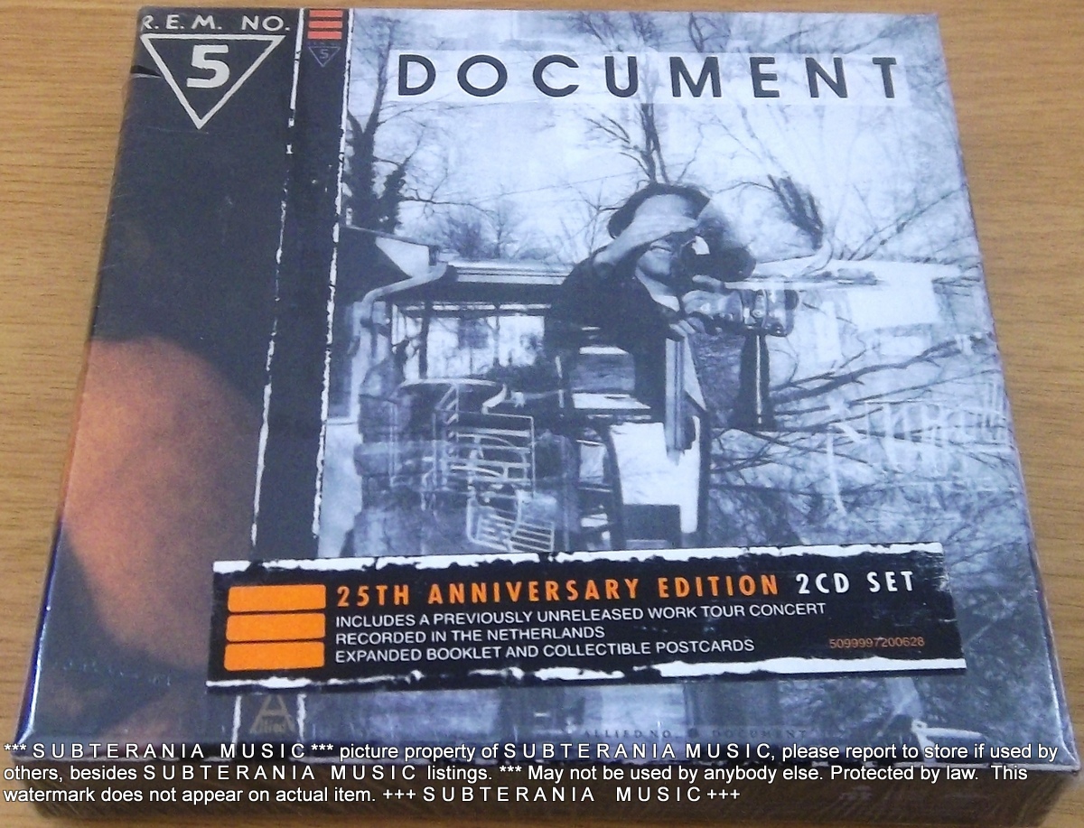 R.E.M. REM Document 2XCD Deluxe Box Set EUROPE Remastered Cat 5 099997