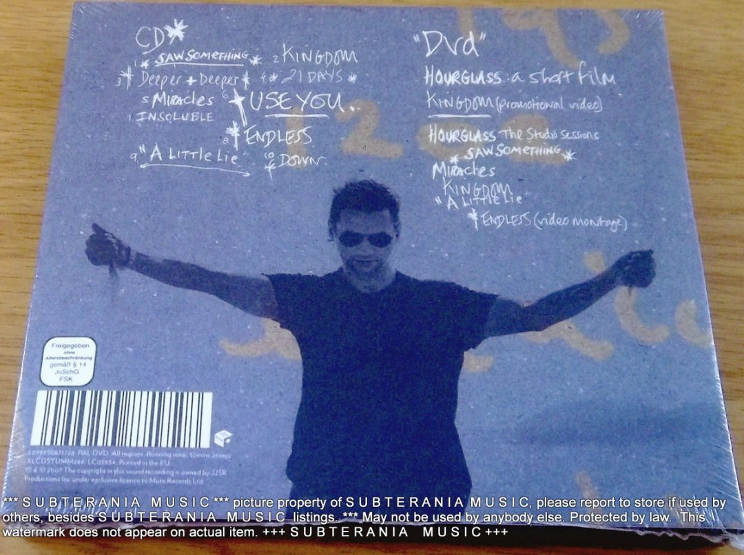 DAVE GAHAN Hourglass CD+DVD Deluxe Edition EUROPE Cat 