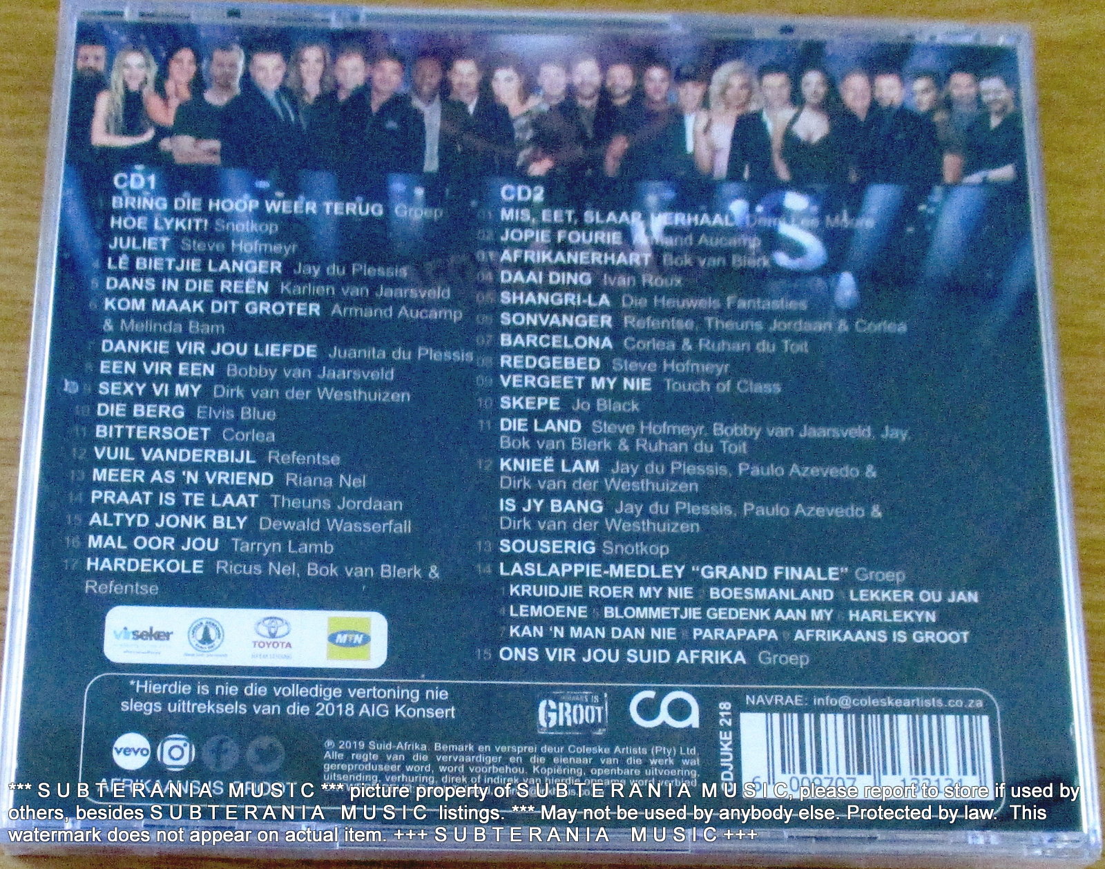 AFRIKAANS IS GROOT 2018 - Die Konsert CD SOUTH AFRICA Cat# CDJUKE218 - Image 3