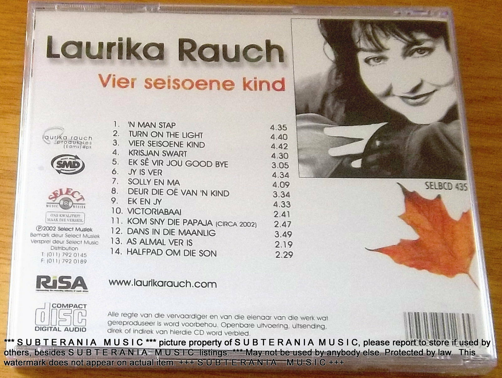 LAURIKA RAUCH Vier Seisoene Kind SOUTH AFRICA Cat# SELBCD 435 - Image 3