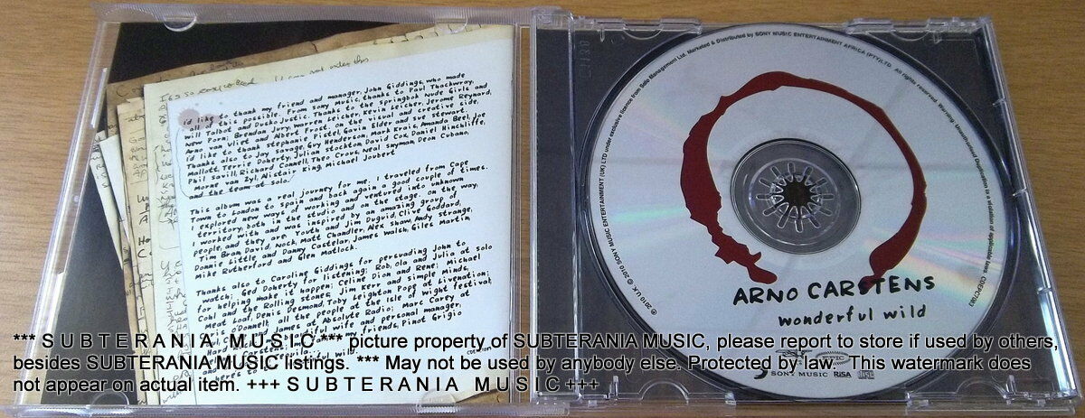 ARNO CARSTENS Wonderful Wild SOUTH AFRICA Cat# CDEPC7083 - Image 3