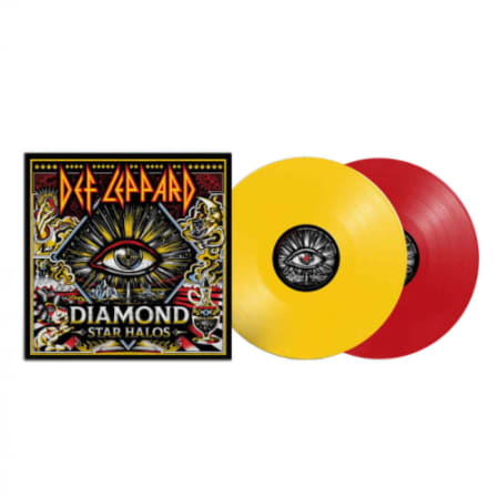 DEF LEPPARD Diamond Star Halos Ltd Edition RED / YELLOW 2XLP VINYL LP RECORD - Image 2