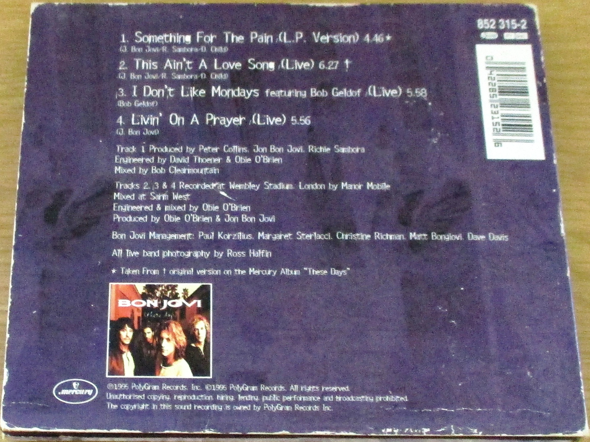 BON JOVI Something for the Pain Limited Edition Digipack Subterania