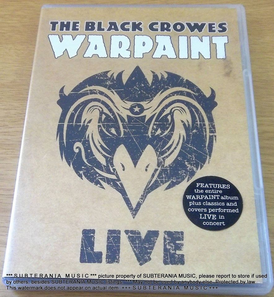 THE BLACK CROWES Warpaint Live DVD Subterania