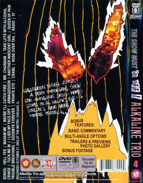 ALKALINE TRIO Halloween At The Metro DVD - Image 3