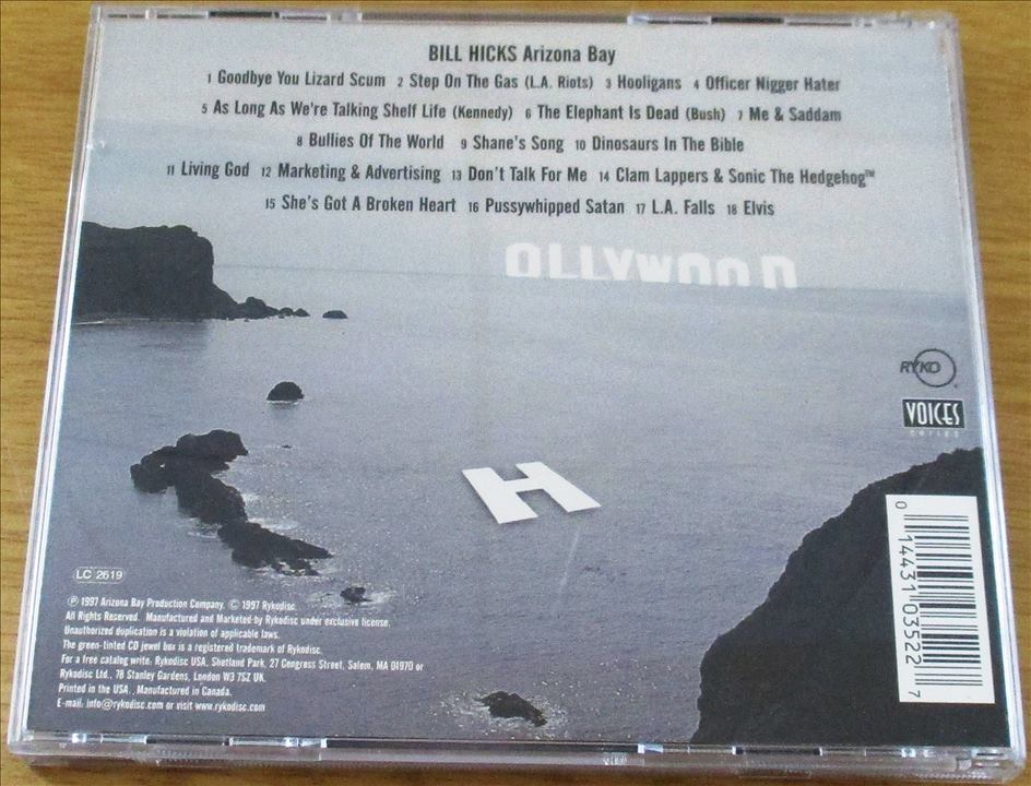 BILL HICKS Arizona Bay CD [Zx28] Subterania