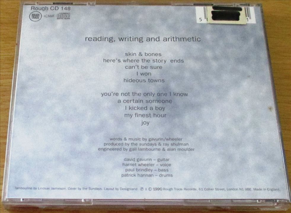 THE SUNDAYS Reading, Writing and Arithmetic CD [Zx32] Subterania