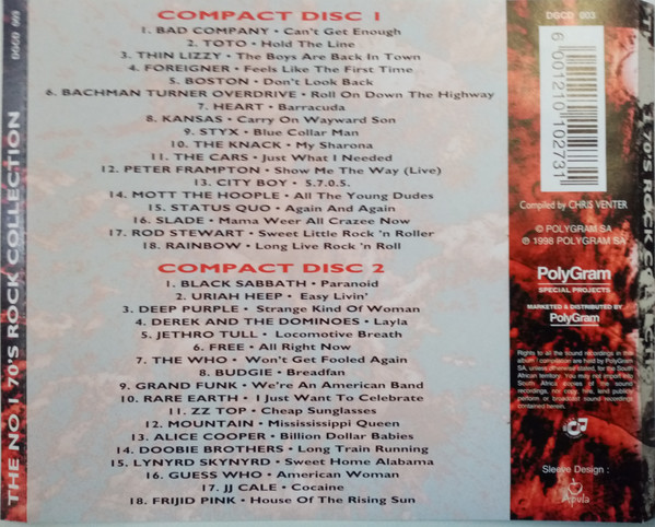 VARIOUS The No 1 70’s Rock Collection 2xCD [Shelf G Box 1] - Subterania