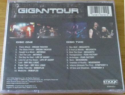 GIGANTOUR Live 2xCD Megadeth, Dream Theater, Anthrax, Fear Factory, Life Of Agony etc - Image 3