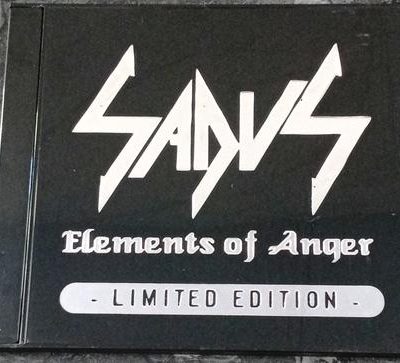 SADUS Elements Of Anger Ltd Edition Embossed Cover CD