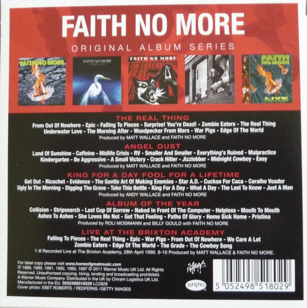 FAITH NO MORE Original Album Series 5xCD BOX SET - Subterania Music